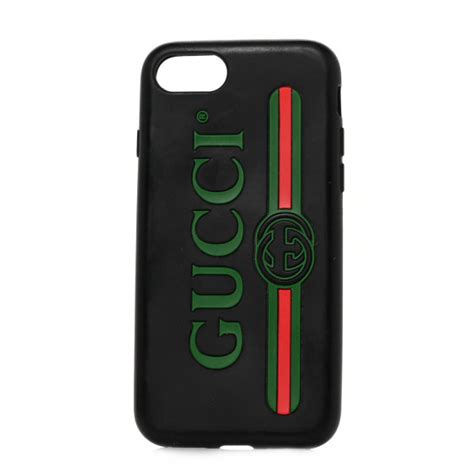 gucci men's gucci print iphone 8 case - black|gucci rosso ancora bag.